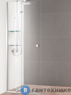 картинка Душевая перегородка CEZARES STREAM-BF-1-80-C-Cr раздвижная