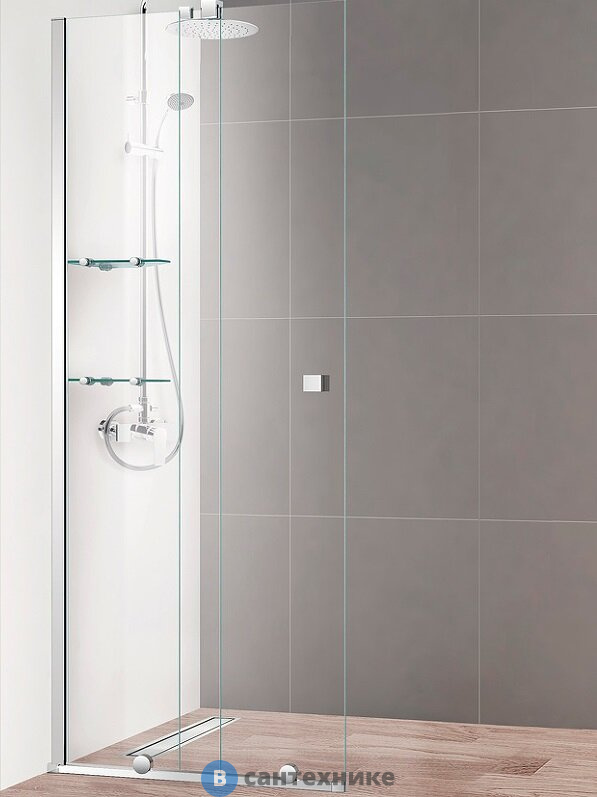 Душевая перегородка CEZARES STREAM-BF-1-80-C-Cr раздвижная