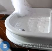 Душеовй поддон Kerasan Retro полукруглый 90х90 см, R55, диаметр слива 90, белый (133901)