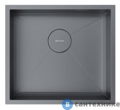 картинка Кухонная мойка OMOIKIRI Kasen 49-16-GM нерж.сталь/вороненая сталь (4997055)