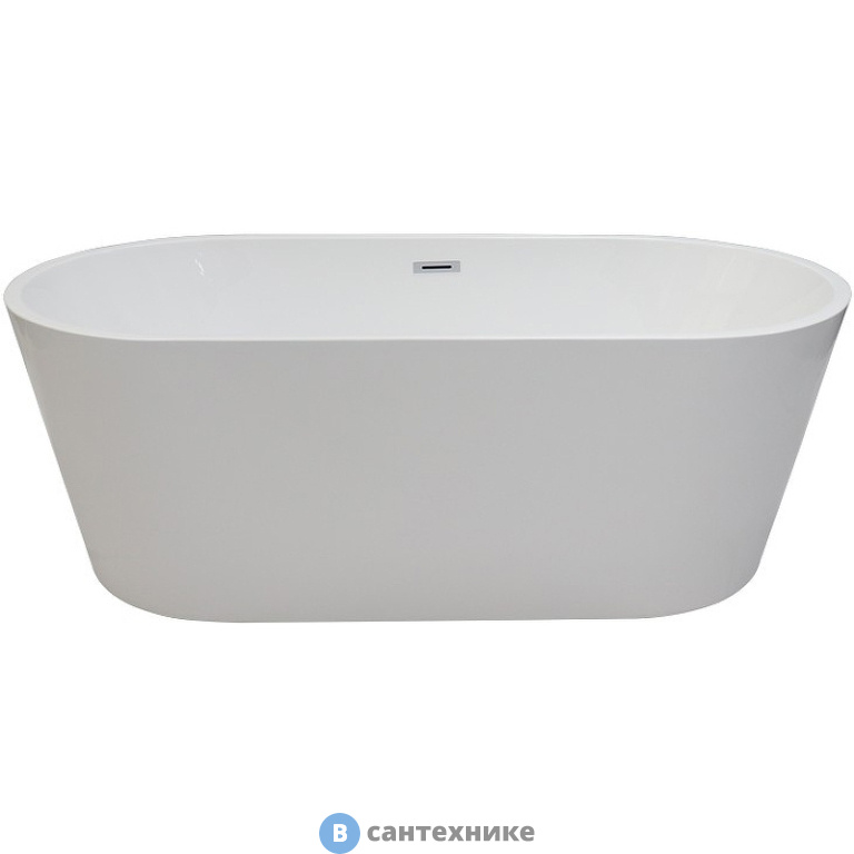 Ванна акриловая CeruttiSpa RESIA 1680x730 отдельностоящая, со сливом-переливом (CT7388)