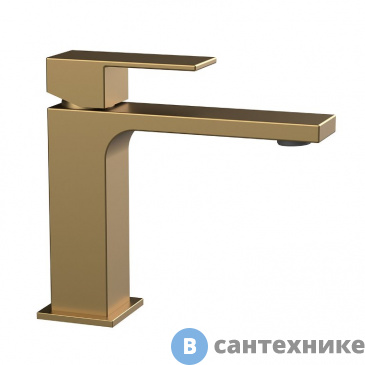 картинка Смеситель Vincea Cube VBF-1C01BG для раковины, однорычажный, брашированное золото