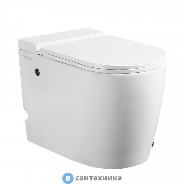 Унитаз ABBER Bequem AC1114P приставной белый с импульсным смывом