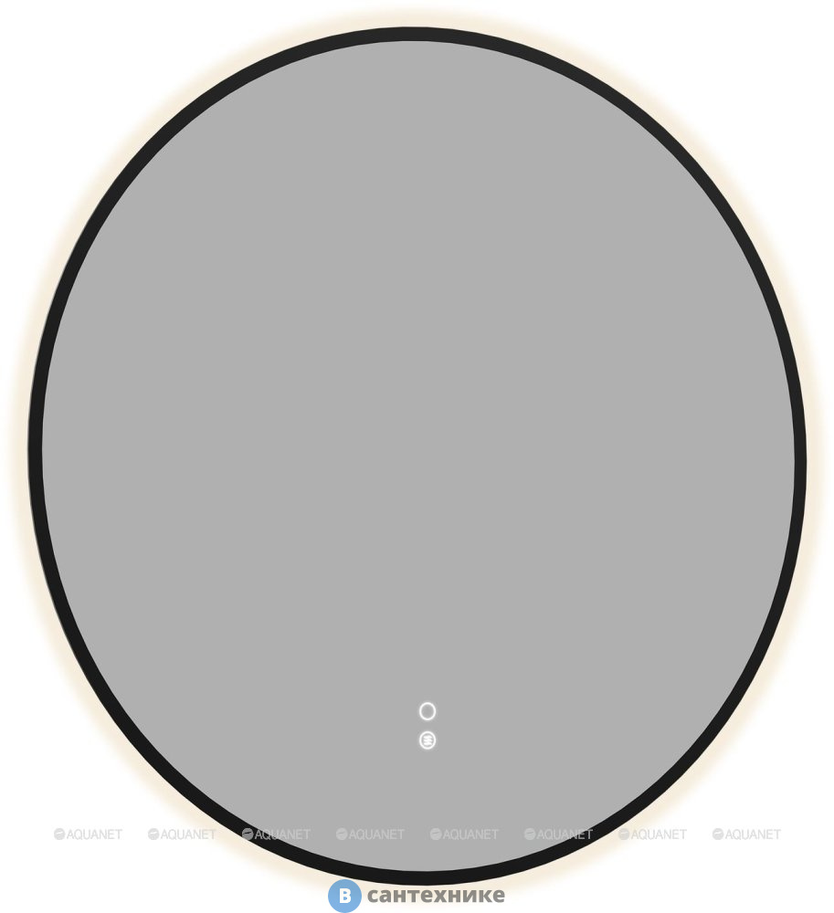 Зеркало Aquanet Контур D 770 LED TX антипар, черный (367665)