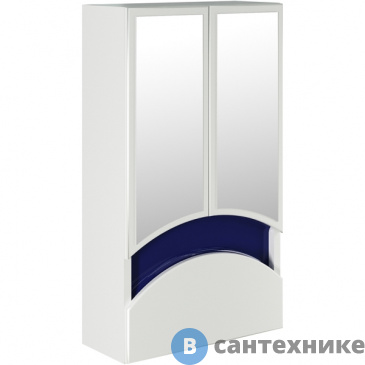 картинка Шкаф Mixline РАДУГА 46 навесной зеркальный, синий (522951)
