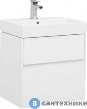 картинка Тумба с раковиной Aquanet Бруклин 60 белый (212596)