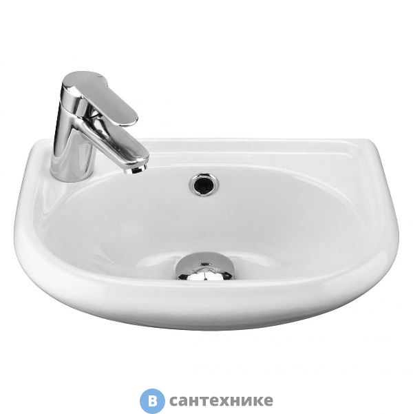 Раковина Santek БРИЗ 40 1WH110442 с отверстием для смесителя слева /36х38,5/ (белый)
