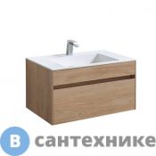 Тумба под раковину Vincea Chiara 800 подвесная, 1 выкатной ящик soft-close, N.Oak (VMC-2C800NO)