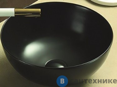 картинка Раковина Art & MAX накладная AM-107-MB, чёрный матовый, 358х358х155