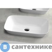 Раковина AZZURRA PRUA накладная 60х40хн15см без отв. под смеситель, белый (PRLN06040000BI/(PRU60/IN bi)*0)