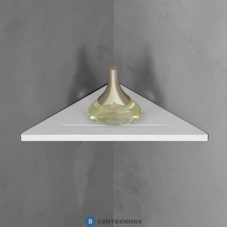 Угловая полочка ABBER Stein AS1652L белая