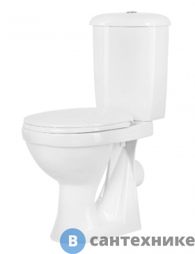 картинка Унитаз-компакт Оскольская керамика гориз.выпуск бел У Стандарт, сиденье полипропилен (44901110522)