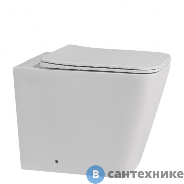 картинка Унитаз приставной ABBER Rechteck AC1211 белый, безободковый, сиденье микролифт