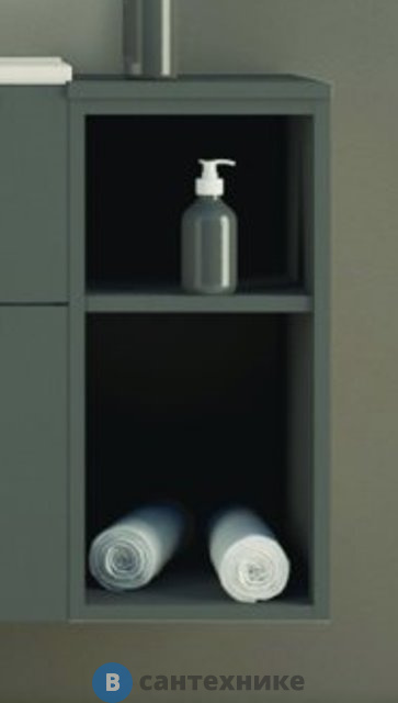 Шкаф Cezares URBAN 55166 подвесной с открытыми полками, Grigio opaco, 30x46x62