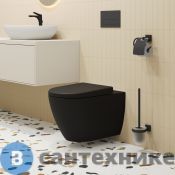 Унитаз подвесной Ambassador Queen 113T20201R (570*360*400) чёрный матовый, безободковый
