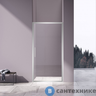 картинка Душевая дверь Vincea Slim 8mm VDP-4SL100CL, хром, стекло прозрачное