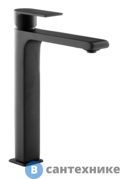 картинка Смеситель AZARIO DELANO для раковины высокий, чёрный матовый (AZ-158445524)
