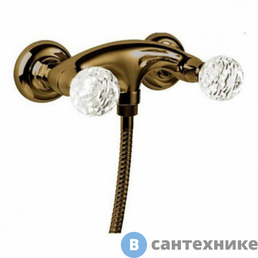картинка Смеситель Cezares ATLANTIS-DS-02-Sw для душа, бронза, ручки Swarovski