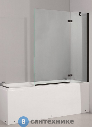 Шторка на ванну Band Hours EKO 100  чёрн. матовый (1000х1400)