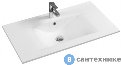 картинка Раковина GID-ceramic NYJ807-75 встраиваемая сверху, белый (760х465)