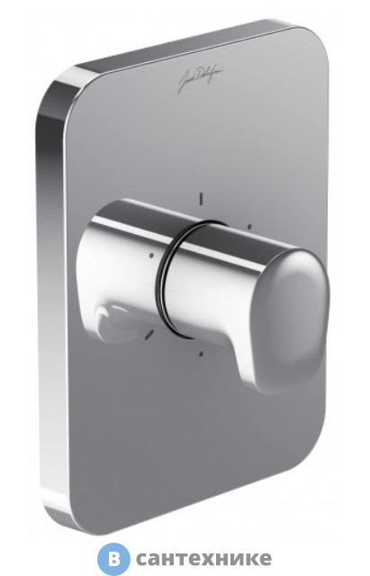 Переключатель Jacob Delafon E75411-CP HYBRID встраиваемый, на 3 выхода, универсальный дизайн лицевой панели (хром)