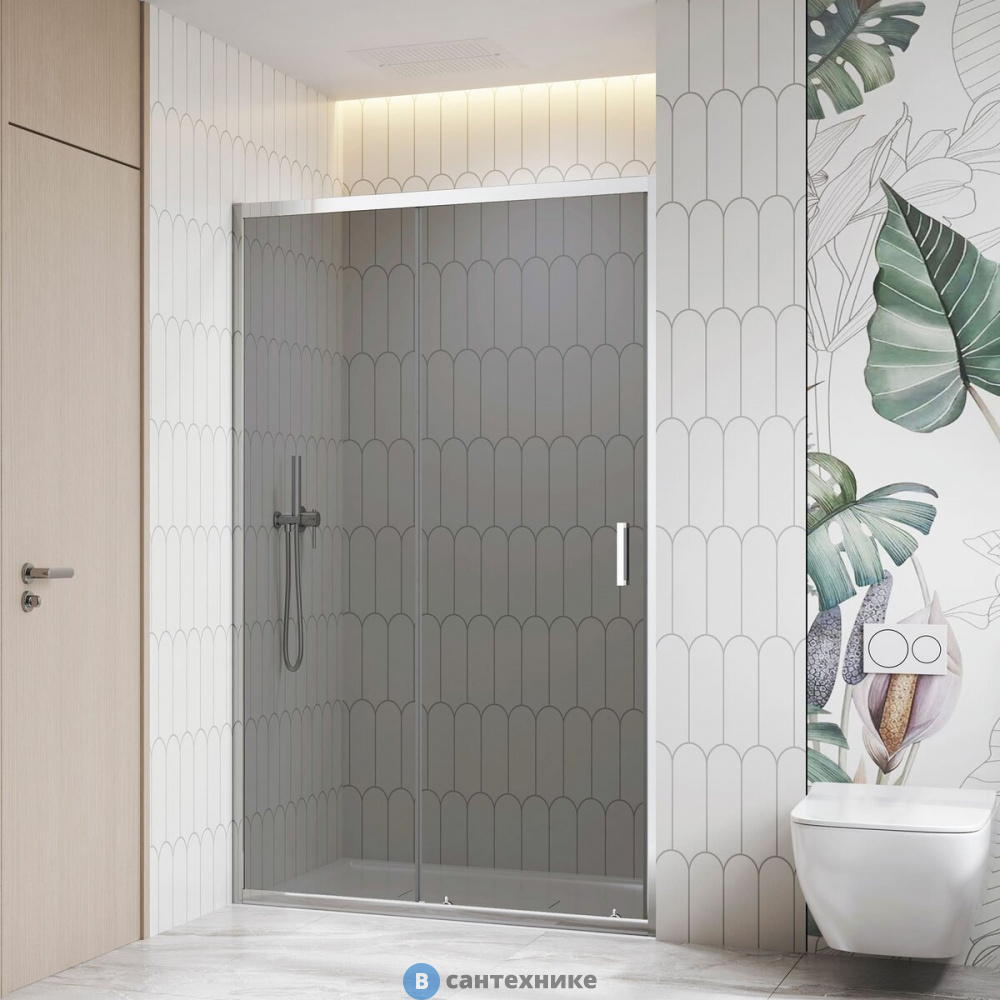 Душевая дверь RGW CL-13  140*195 хром/ тонированное (серое) (06091314-31)