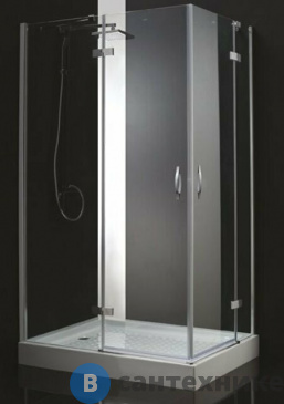 картинка Душевой уголок Cezares BERGAMO-W-AH-2-100/90-C-Cr-L 1000x900x1950, без поддона