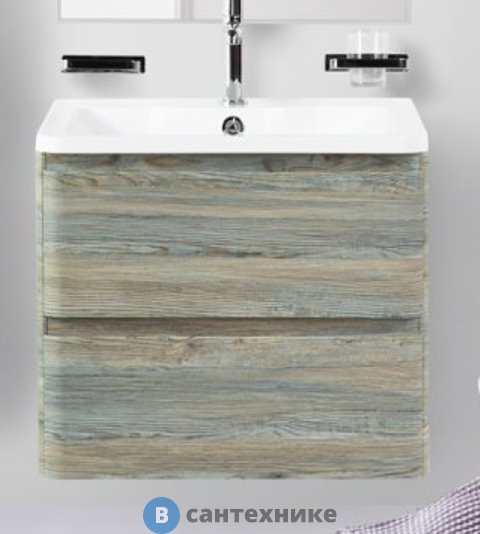 Тумба под раковину BelBagno ALBANO подвесная с двумя выкатными ящиками, Pino Scania, 600x450x500 (ALBANO-600-2C-SO-PS)