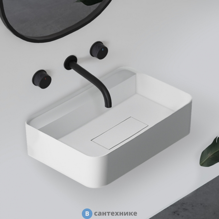 Раковина подвесная ABBER Stein AS2626 белая матовая