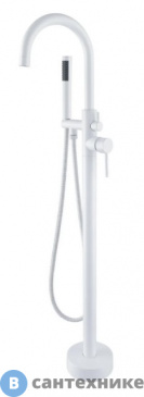 картинка Смеситель Orange Steel M99-336w однозахватный напольный для ванны, белый