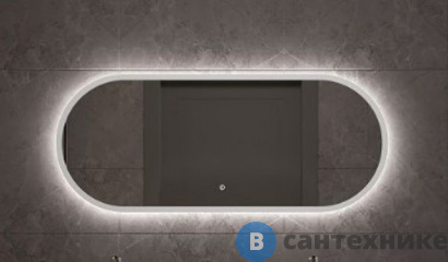 картинка Зеркало Art & MAX Bari 500х1200 AM-Bar-500-1200-DS-F-White с подсветкой