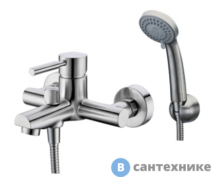 картинка Смеситель WasserKRAFT Wern 4201 для ванны с коротким изливом латунь, покрытие «матовый хром»