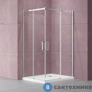 картинка Душевой уголок Vincea Dice VSS-4D900CL, 900*900, хром, стекло прозрачное, без поддона