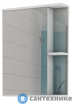 картинка Шкаф-зеркало Айсберг Норма 1-55 левый (DA1603HZ)