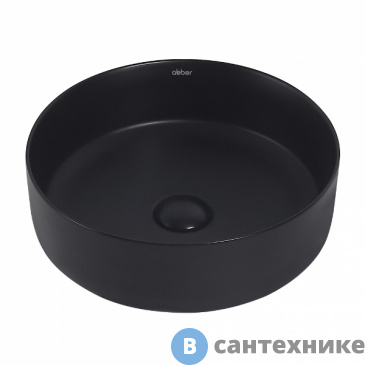картинка Раковина ABBER Bequem AC2108MB черная матовая накладная