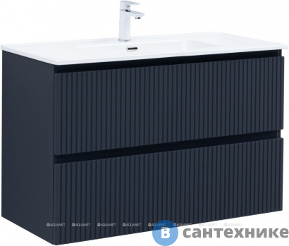 картинка Тумба под раковину Aquanet Джейн (Flat) 100 маренго (335431)