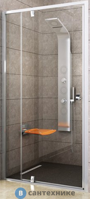 Душевая дверь Ravak Pivot PDOP2-120 блестящая + Транспарент (03GG0C00Z1)