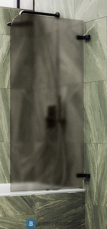 Шторка для ванны поворотная на петлях MaybahGlass 1400*405 Стекло 6 мм Бронза матовая (MGV-647-6)