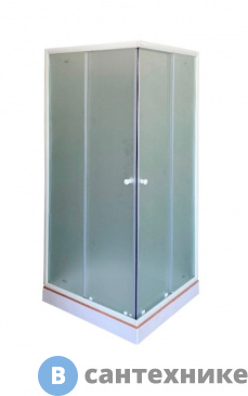 картинка Душевой уголок Parly ZFQ81 (80*80*190) матовое стекло, низкий поддон