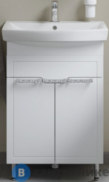 картинка Тумба Alavann VITTORIA-60-02 белая, под умывальник Эллада-60 (1301-0600-01)