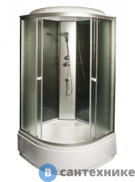 картинка Душевая кабина SANCORS 2079 (90х90х215) без электр, выс. подд, мат стекло (26012308)