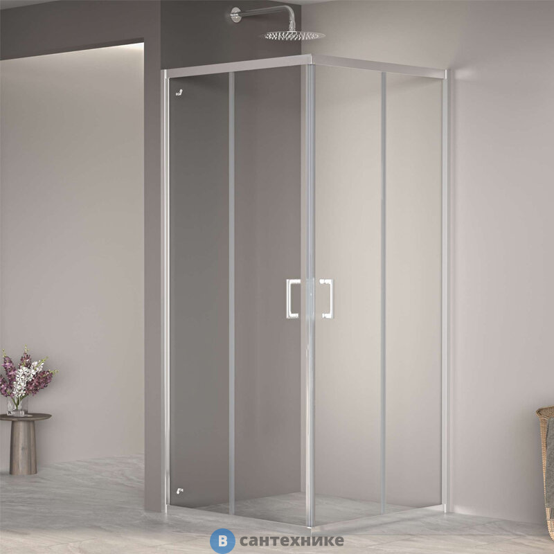 Душевой уголок RGW PA-030 80* 80*195 Хром/ Прозрачное (3508103088-11), без поддона