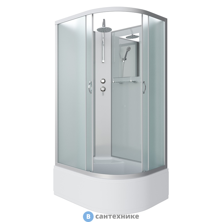 Душевая кабина Niagara NG-2310-14LBKT (1200х800х2000) высокий поддон, стекло матовое