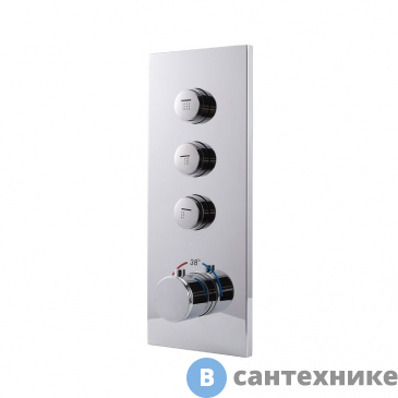 картинка Встраиваемый смеситель Vincea VSCV-433TCH для душа трехфункциональный, термостатический, хром