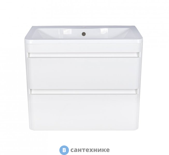 Тумба под раковину Style line Атлантика 80, Люкс антикрейч, подвесная PLUS (2000949229898)