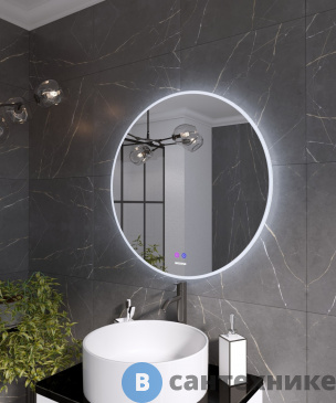 картинка Зеркало Grossman COSMO-норма (700*700*45) LED с сенсорным выключателем и подогревом (197070)