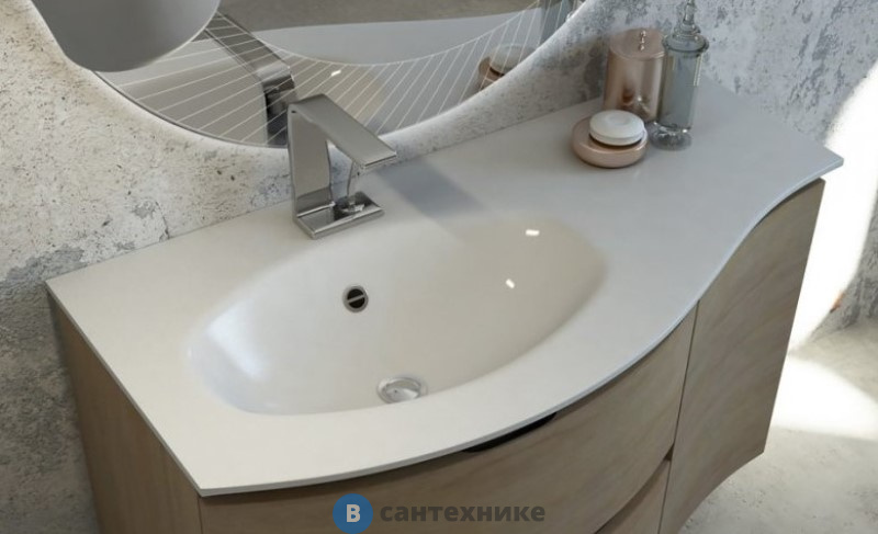 Раковина Cezares стеклянная, левостороняя 82409 Extra-light (104x52)