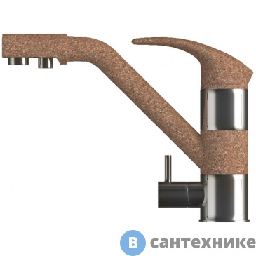 картинка Смеситель Polygran ДУО 824975 кухонный №307 терракот