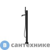 Смеситель Gattoni CIRCLE TWO для ванны напольный 994 мм, с встроенной частью, NERO OPACO (9108/91NO)