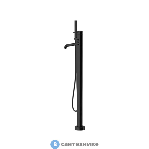 Смеситель Gattoni CIRCLE TWO для ванны напольный 994 мм, с встроенной частью, NERO OPACO (9108/91NO)